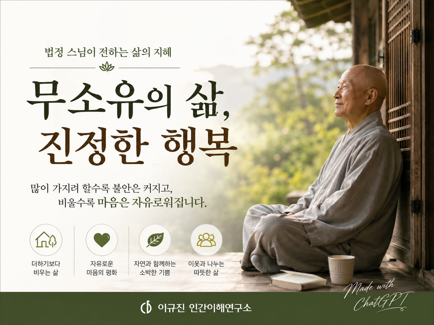 법정 스님의 무소유 삶