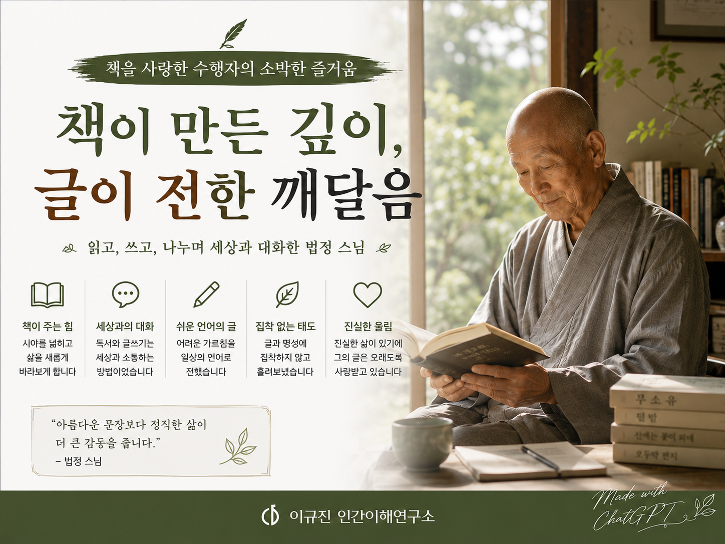 책을 사랑한 스님